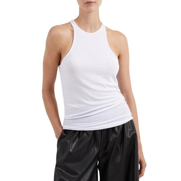 ATM Anthony Thomas Melillo Modal Reverse Rib Tank Chalk #AW1485-JAY XSmall XS - Picture 1 of 4